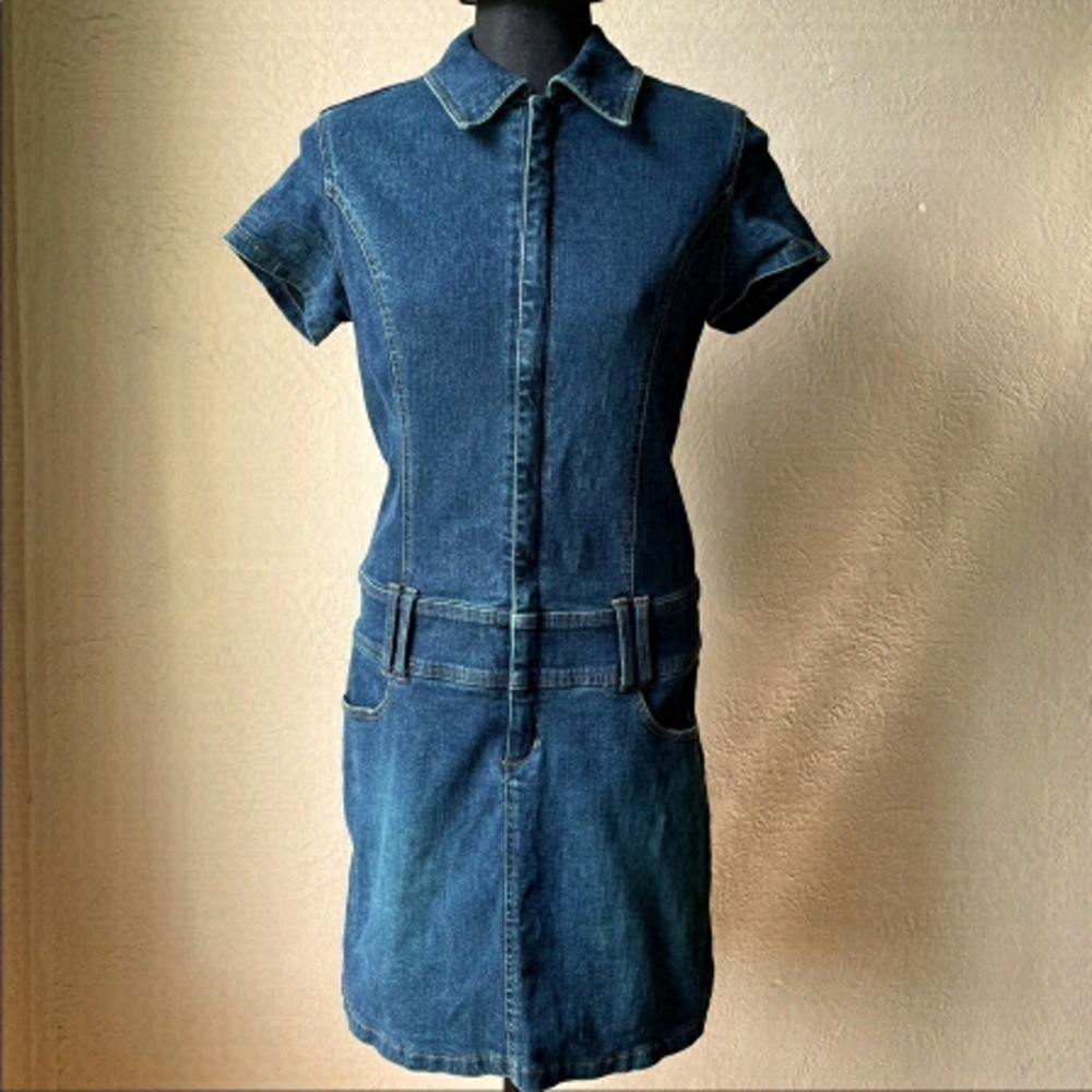 Armor Jeans vintage 1990s blue denim dress size M